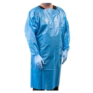PremierPro Cover Gown Polyethylene Universal Blue 100/Ca