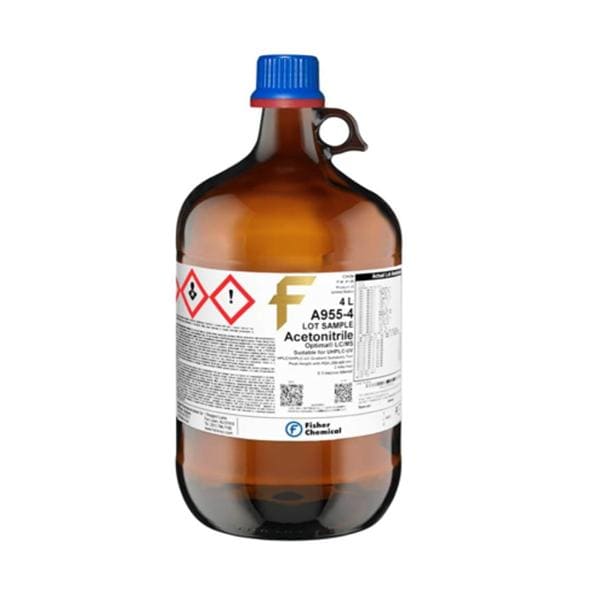Burdick & Jackson Acetonitrile Reagent Clrls Liquid >/=99.9% 4L Gls Btl 4/Ca