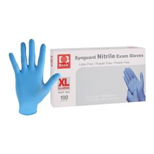 Synguard Nitrile Exam Gloves X-Large Blue Non-Sterile