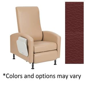 Vero Care Trendelenburg Recliner Powder Coated 350Lb Manual Burgundy Ea