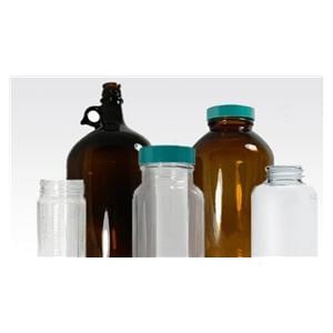 Qorpak Round Bottle HDPE Natural 9.9" H 3840mL 4/Ca