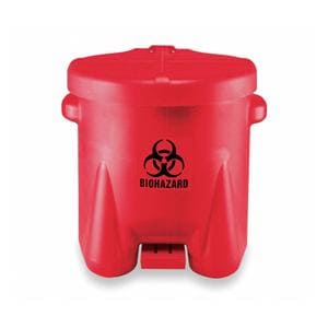 Biohazard Waste Container 18x22x18" Red Polyethylene Ea