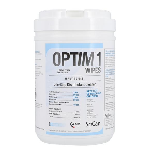 Optim 1 Surface Wipe Cleaner & Disinfectant X-Large Canister 60/Cn