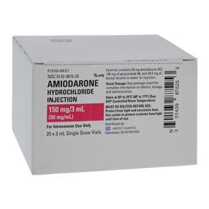 Amiodarone HCl Injection 50mg/mL SDV 3mL 25/Bx