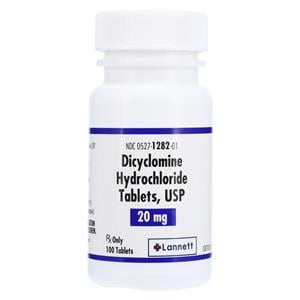 Dicyclomine HCl Tablets 20mg Bottle 100/Bt