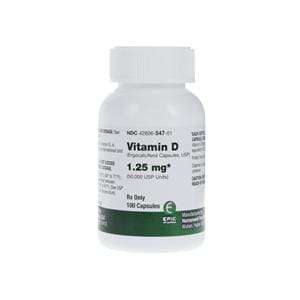 Vitamin D Capsules 1.25mg Bottle 100/Bt