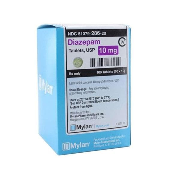 Diazepam Tablets 10mg Blister Pack 100/Pk
