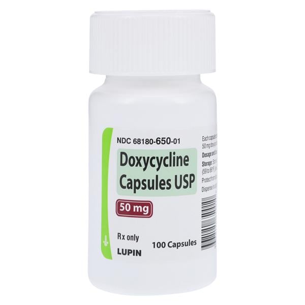 Doxycycline Monohydrate Capsules 50mg Bottle 100/Bt