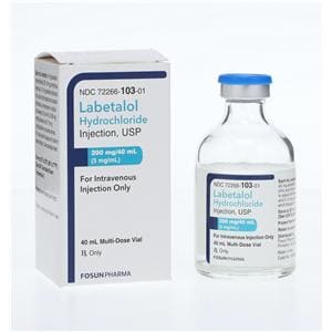 Labetalol HCl Injection 5mg/mL MDV 40mL/Vl