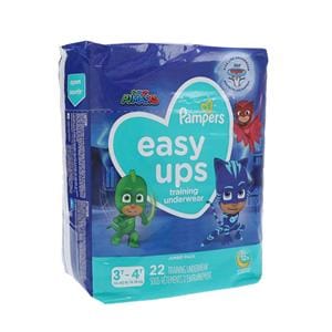 Pampers Easy Ups Training Underwear Moderate Pull On Boy 3T-4T 22/Pk, 4 PK/CA