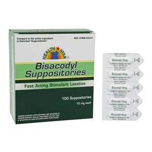Bisacodyl Suppositories 10mg 100/Bx