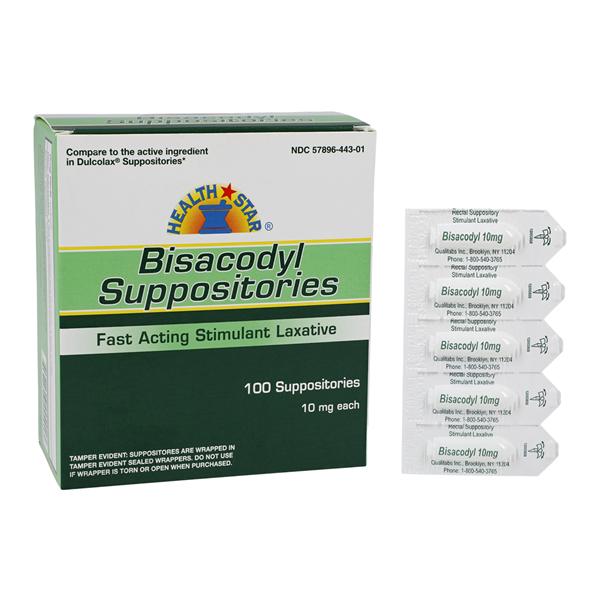 Bisacodyl Suppositories 10mg 100/Bx
