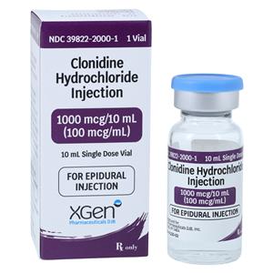 Clonidine HCl Injection 100mcg/mL SDV 10mL/Vl