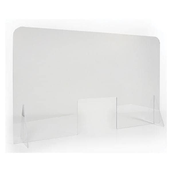 Sneeze Guard Safety Barrier 3.3 Feet x 2 Feet Clear Ea