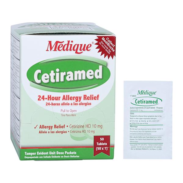 Cetiramed Tablets 10mg 24-Hr Allergy Relief 50/Bx, 24 BX/CA