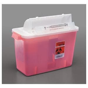 Container 5qt Red 13x5x11.5" Plastic For Bms Shrp Lkbl Cbnt PSHARP5 Ea