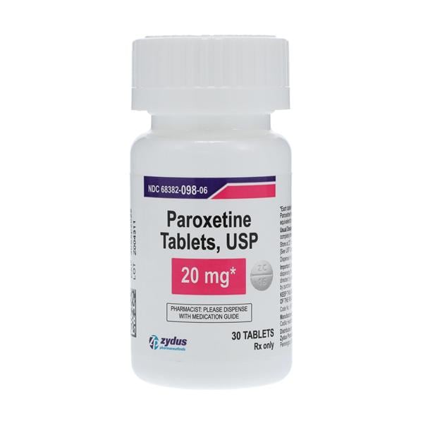 Paroxetine HCl Tablets 20mg Bottle 30/Bt