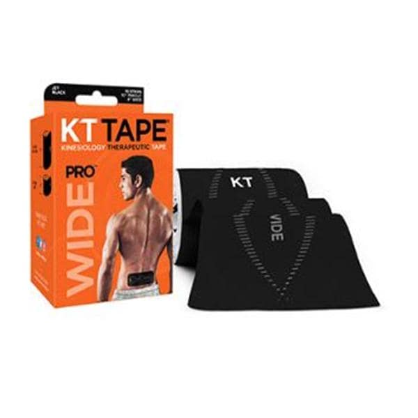 KT Classic Tape Synthetic Fiber 10" Black 10/Pk