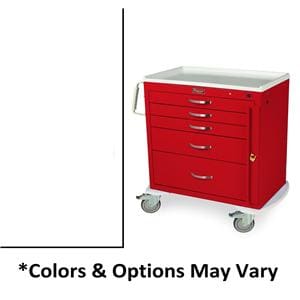 M-Series Crash Cart Emergency 22x36.75x37.25" (5) Drawer Breakaway Lock Ea