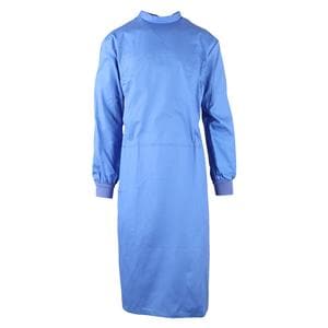 Isolation Gown Spunbonded Polypropylene Adult Large Blue Reusable Ea