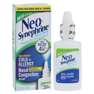 Neo-Synephrine 0.25% Nasal Spray Mild 15mL/Bt, 36 BT/CA