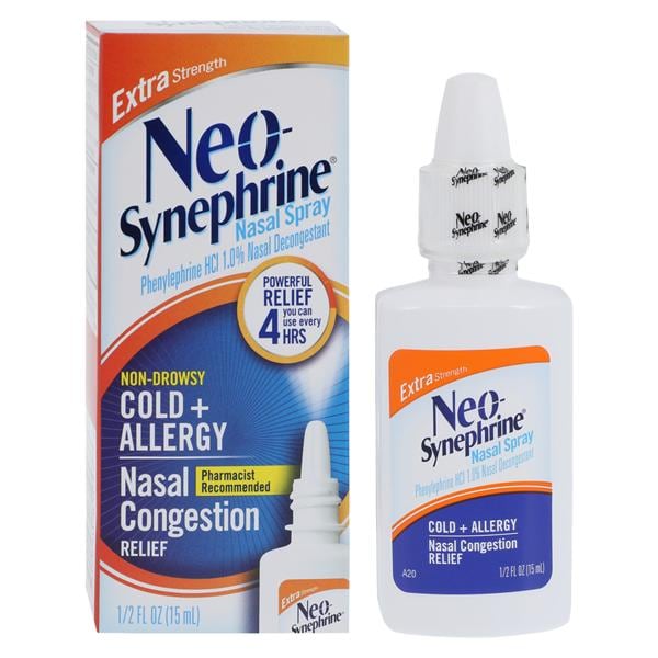 Neo-Synephrine 1% Nasal Decongestant Spray Extra Strength 15mL/Bt, 36 BT/CA