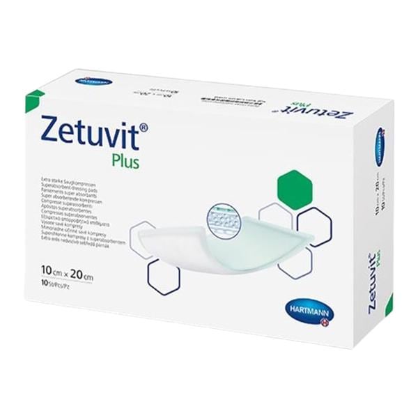 Zetuvit Plus Non-Woven Wound Dressing 4x8" Sterile Rect Non-Bordered Spr Abs