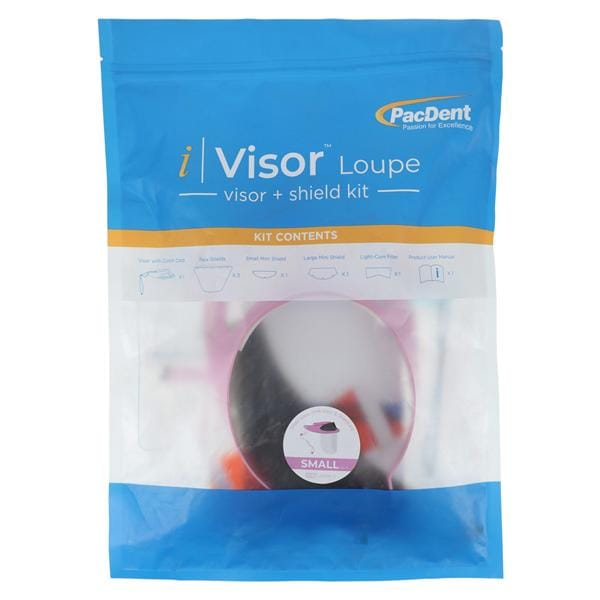 iVisor Loupe Visor & Shield Small Pink Reusable Ea