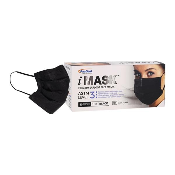 iMask Premium Mask ASTM Level 3 Black 50/Bx
