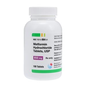 Metformin HCl Tablets 850mg Bottle 100/Bt