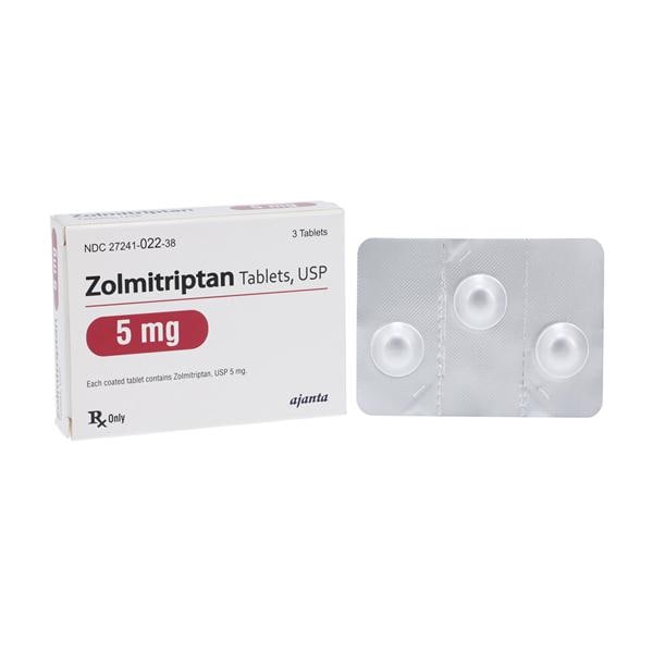 Zolmitriptan Tablets 5mg Unit Dose 3/Pk