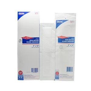 Caliber Non-Woven Island Dressing 4x14" Sterile Non-Adherent Adhesive Wt Abs LF