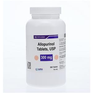 Allopurinol Tablets 300mg Bottle 500/Bt