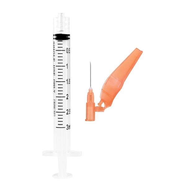 Sol-Care Safety Needle/ Syringe 25gx1" 3mL Safety Device Low Dead Space 50/Bx, 6 BX/CA