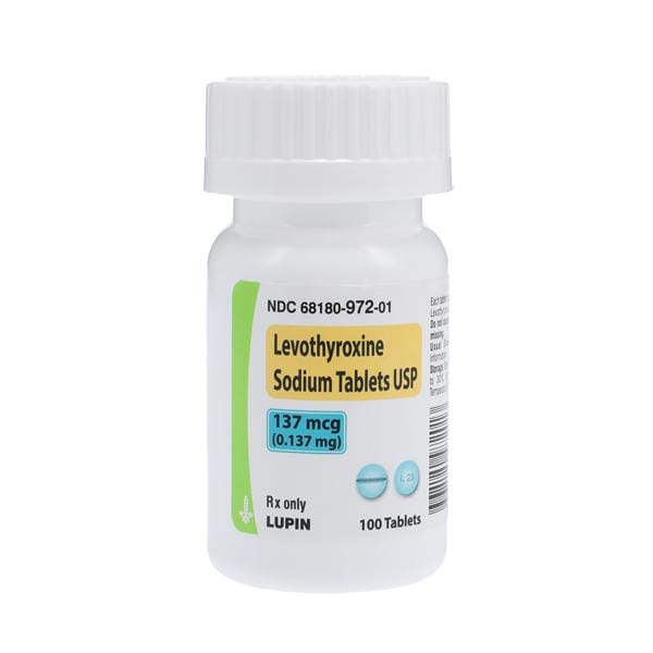 Levothyroxine Sodium Tablets 137mcg Bottle 100/Bt