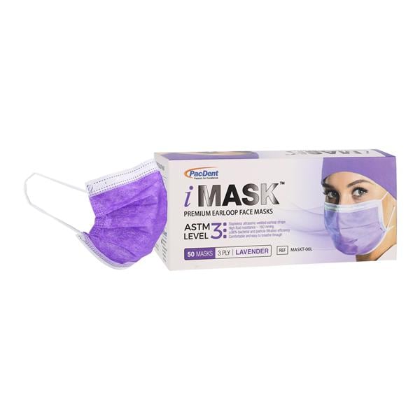 iMask Earloop Face Mask ASTM Level 3 Lavender 50/Bx
