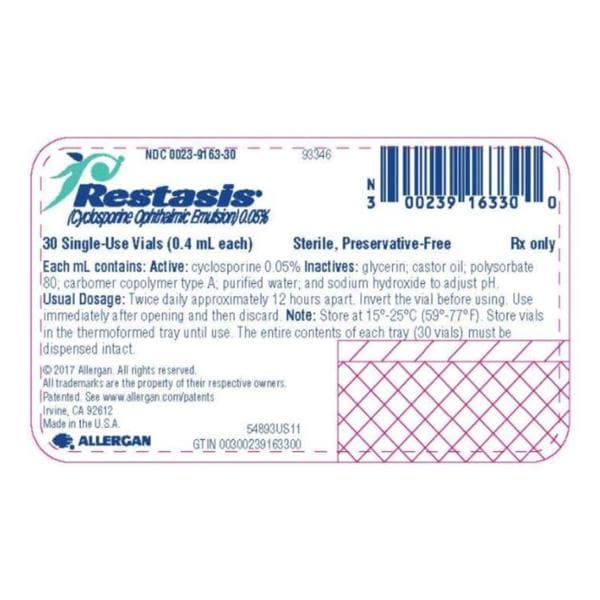 Restasis Ophthalmic Emulsion Vial 0.4mL 30/Bx