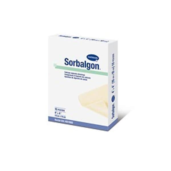 Sorbalgon Calcium Alginate Dressing 2x2" Sterile Square White