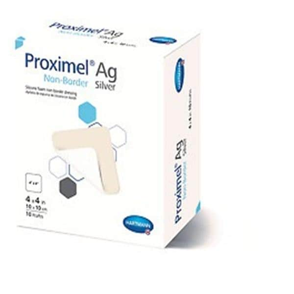 Proximel Silicone/Foam Non-Border Dressing 4x4" Sterile Square Tan