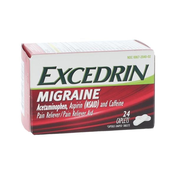 Excedrin Migraine Caplets 250/250/65mg 24/Bt, 24 BT/CA