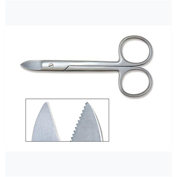Falcon Orthodontic Instruments Scissors Size 3-1/2 Serrated Ea