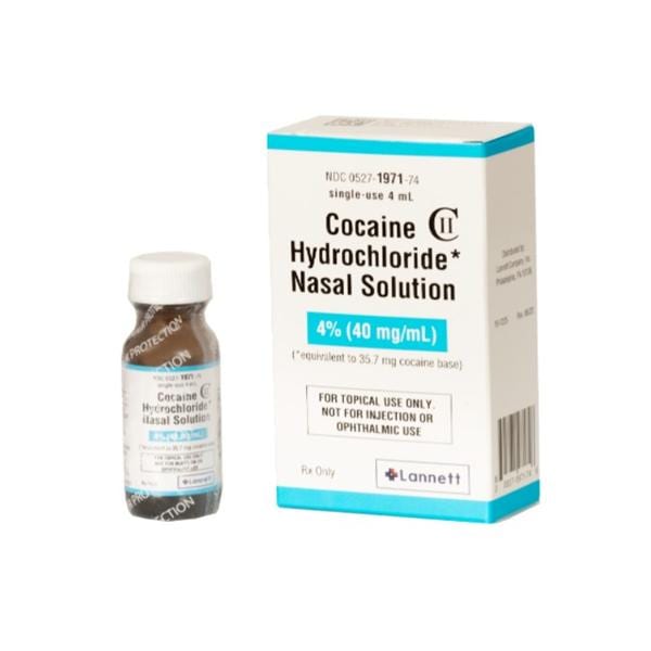 Cocaine HCl Topical Applicator 40mg/1mL Bottle 4mL/Bt