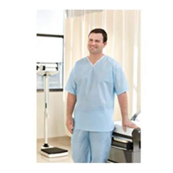 Scrub Pants 32 in x 42 in Light Blue X-Large Non Woven Disposable 30/Ca