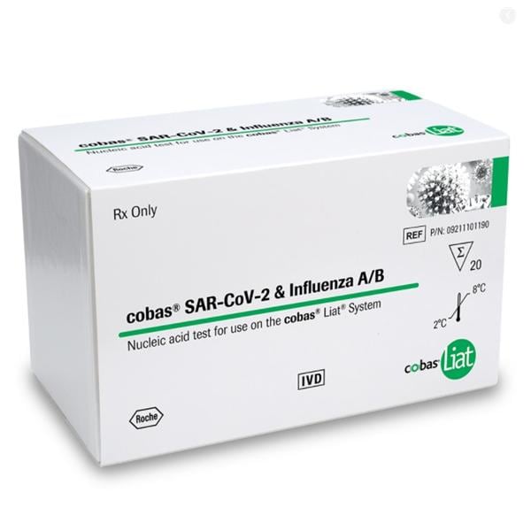 Cobas Sars-CoV-2-Flu A/B Assay Kit CLIA Waived For Cobas Liat 20/Bx