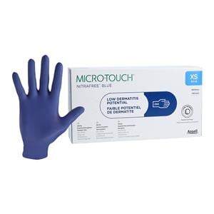 Micro-Touch NitraFree Nitrile Exam Gloves X-Small Blue Non-Sterile