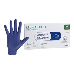 Micro-Touch NitraFree Nitrile Exam Gloves Medium Blue Non-Sterile