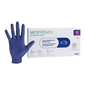 Micro-Touch NitraFree Nitrile Exam Gloves X-Large Blue Non-Sterile