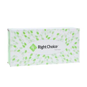 Right Choice Facial Tissue White 2 Ply 100/Bx, 30 BX/CA