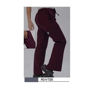 Scrub Pant 65% Polyester / 35% Cotton 7 Pockets Large Petite Pewter Womens Ea