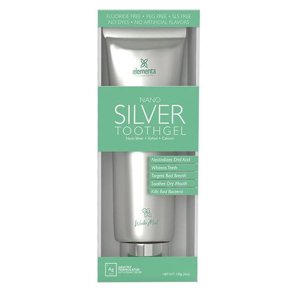 Elementa Nano Silver Gel Toothpaste Adult 4 oz Wintermint 4oz/Bt